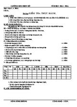 Giáo án Công nghệ 9 tiết 31 Kiểm tra thực hành